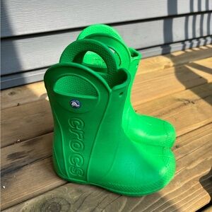 Crocs Kids Green Rain Boots